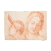 A man seen on profile wearing a fur cap and a study for the head of the Virgin by Matteo Rosselli - Image 2