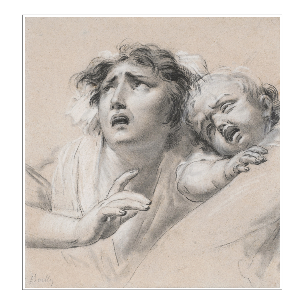 Preparatory Studies Of A Young Girl And A Child s Heads For The Heroine 