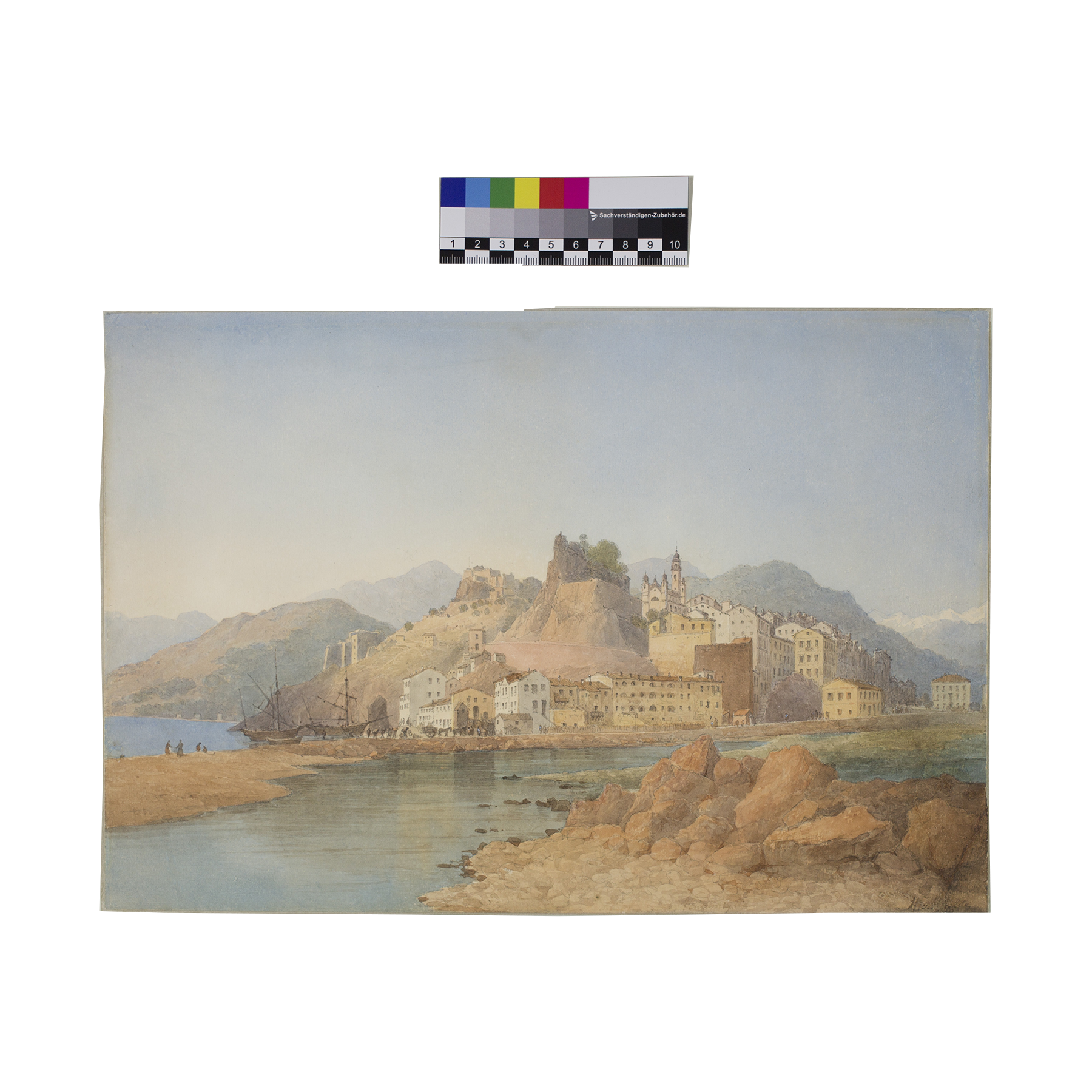 Vue du rivage de Vintimille par Charles William Meredith Van de Velde – Image 5